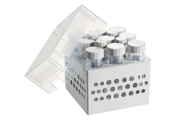 艾本德儲存盒 3 × 3, 可放置 9  個 50  mL 試管和 4  個 15  mL 試管，2  件，高 127  mm，5  英寸，聚丙烯材料，可耐受最低 -86  °C，高溫高壓滅菌，帶蓋子